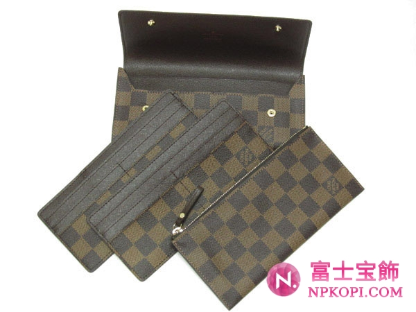 (LOUIS VUITTON)ルイヴィトン ブランドコピー ダミエ財布 ポルトフォイユロン モデュラブル N63093